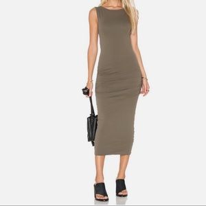 James Perse open back skinny dress size 0/XS army green